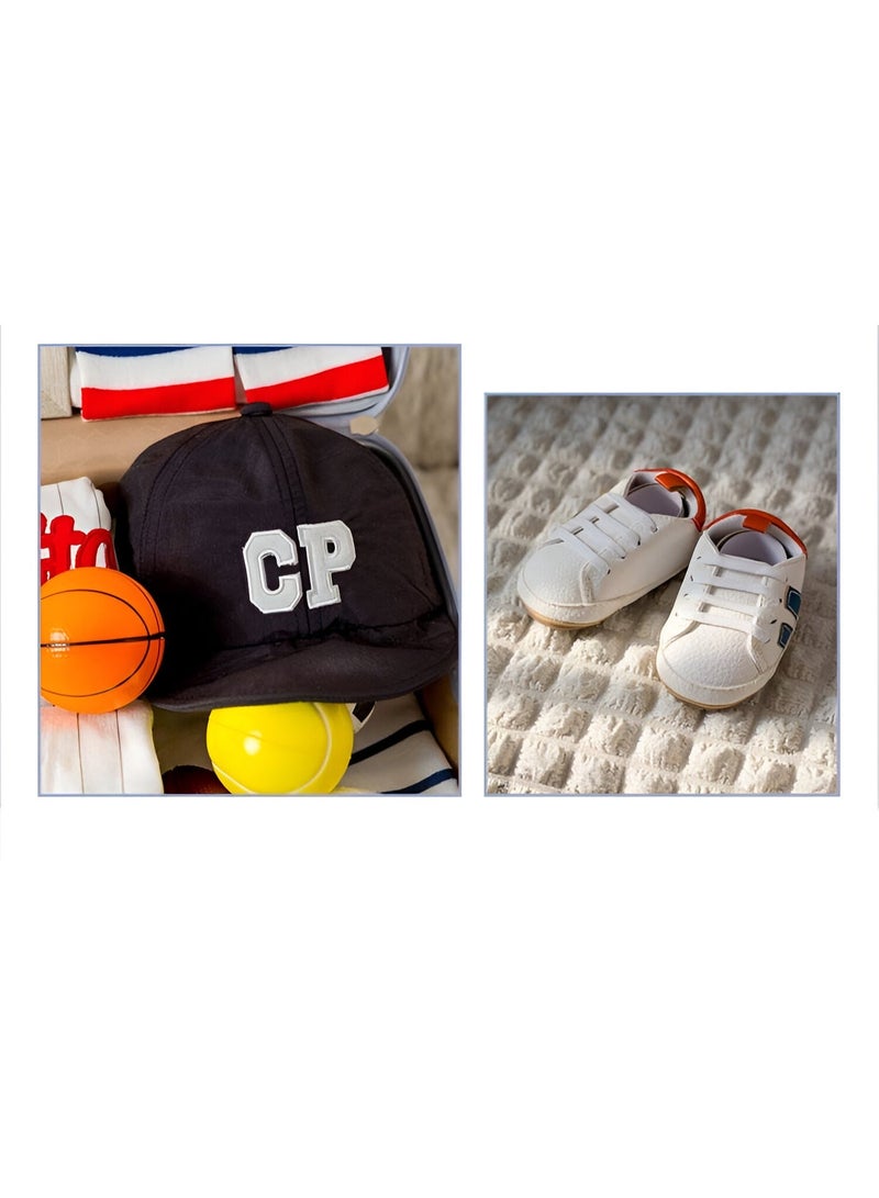 ESSENTIALS 360 Newborn Gift Set Sports Theme 0–3 Months 14 Pieces Baby Shower or First Visit Present with Clothing & Accessories in Premium Suitcase (Perfect for Baby Boy or Girl) - Image 4